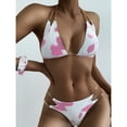 thumbnail image 4 of Cheers US Women's Sexy Bathing Suits Spaghetti Strap Floral Bikini Set Underwire Swimsuit, 4 of 7