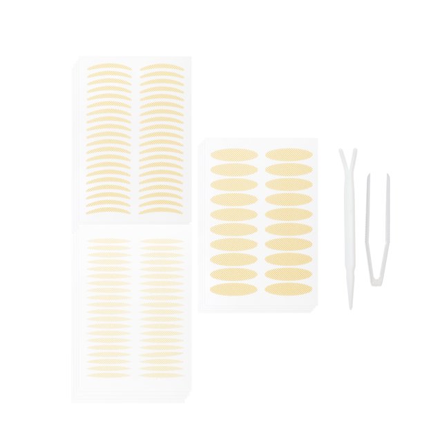 Pegatinas para párpados dobles de 3 tamaños, 480 piezas de cinta invisible para párpados, cinta para levantar los ojos con un tenedor, pinzas, adecuado para párpados individuales, ojos asimétricos, ojos caídos Unique Bargains adhesivos para pestañas postizas