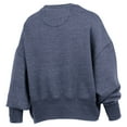 thumbnail image 3 of Women's Pressbox Navy Michigan Wolverines Oversized Waist-Length Crewneck Sweatshirt, 3 of 3