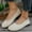 White, variant on BYHONG Ladies Retro Solid Colour Mesh Breathable Lightweight Flat Large Size Single Shoes Casual Shoes Casual Shoes for Women Black 7