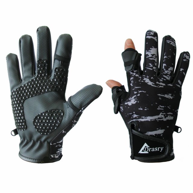 Drasry Neoprene Fishing Gloves Touchscreen NonSlip Photography Hiking
