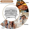 thumbnail image 7 of EVGTTI 6 Pack Chafing Dish for Buffet, 8QT Roll Edge Designed Chafing Dish Buffet Set, Stainless Steel Food Warmer with 1/2 Size Pan for Parties, Church Events, 7 of 7
