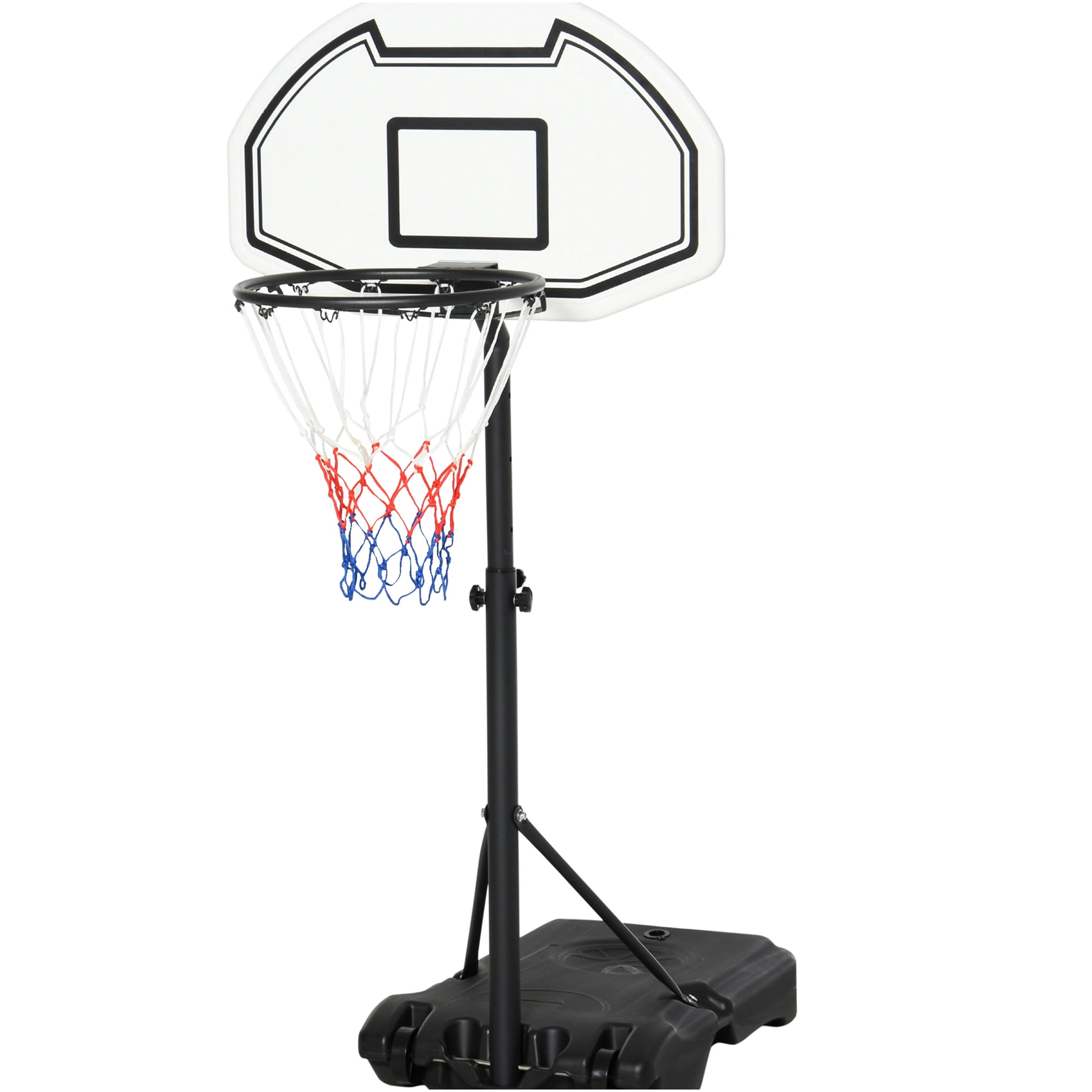 JERFIT Portable Pool Basketball Hoop with Telescoping Pole, All-Weather Net & Weighted Base for Inground & Above Ground Swimming Pools, 30" Backboard