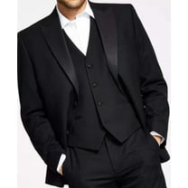 Alfani Mens Classic fit Suit Jacket Blazer 40 S Black Solid Stretch