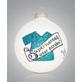 thumbnail image 2 of Super Heroes Wear Scrubs Glass Ball Nursing Christmas Ornament Made USA 3 inch, 2 of 5