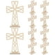 thumbnail image 1 of 10 piezas de adorno de cruz de madera, cruz de madera, decoración artesanal para mesa, manualidades, decoración de cruz, 1 of 8