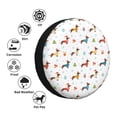 thumbnail image 4 of Salouo winter Snowflake Dachshund Print Spare Tire Cover 14-17 inch Spare Tire Protector Universal Tough Tire Wheel Cover for Trailer SUV and Truck-, 4 of 6