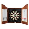Trademark Games Professional Style Beveled Wood Dart Cabinet with Board and Darts