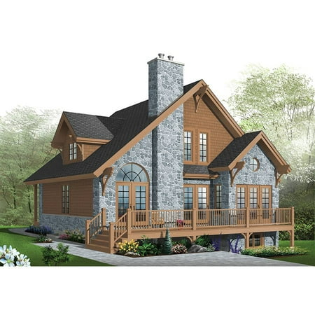 TheHouseDesigners-1142 Construction-Ready Country House Plan with Basement Foundation (5 Printed