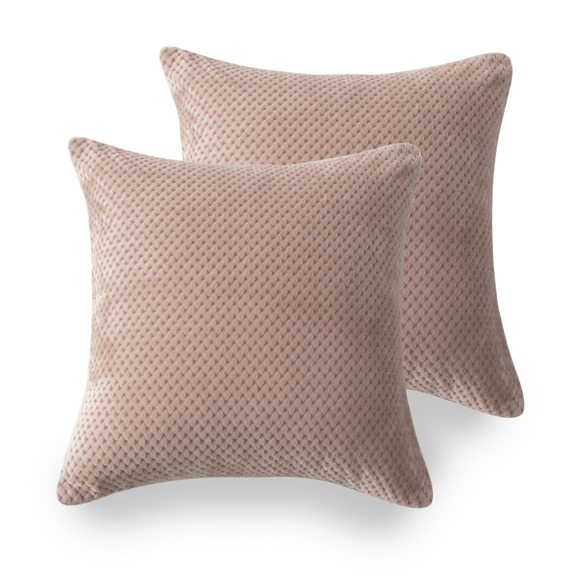 Set of 2 Flannel Pillowcases Cushion Covers Throw Pillow Covers Standard Pillow Cover Home