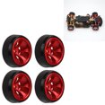 thumbnail image 4 of RC Drift Tire, RC Replacement Tires 4 PCS Stable Aluminum Alloy Plastic  For Maintain Red,Purple, 4 of 8