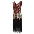 thumbnail image 2 of DailyTrove Women's Fringe Flapper Dress-Sleeveless-Midi-Polyester-for 1920s Party/Costume Event-Vintage Fringe, 2 of 6