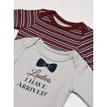 thumbnail image 3 of Hudson Baby Infant Boy Cotton Long-Sleeve Bodysuits 5pk, Train, 3-6 Months, 3 of 5