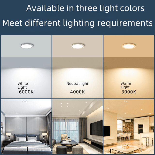 Lámpara de techo empotrada antideslumbrante LED de 3 W y 5 W, lámpara de techo con orificio para sala de estar, lámpara desocupada de 7 W y 10 W, diseño de iluminación