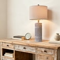 thumbnail image 3 of Oneach 25.5" Farmhouse Table Lamp Set of 2 for Bedroom Living Room Bedside Nightstand Lamps Resin Retro, 3 of 8
