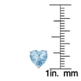 thumbnail image 3 of KoolJewelry Sterling Silver Cubic Zirconia Heart Birthstone Earrings, 3 of 5