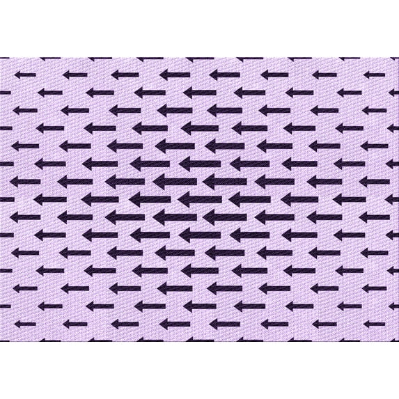Ahgly Company Indoor Rectangle Patterned Purple Flower Purple Area Rugs, 7' x 9'
