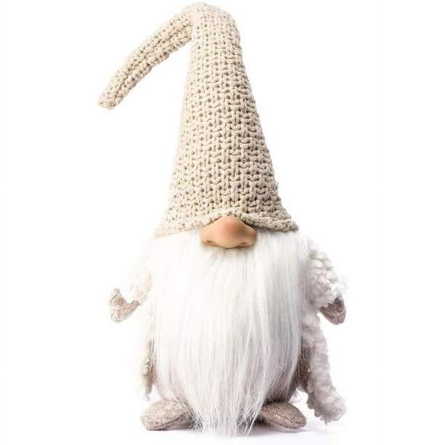 Holiday Gnome Handmade Swedish Tomte, Christmas Elf Decoration Ornaments Thanks Giving Day Gifts Swedish Gnomes tomte 16 Inches (Khaki)