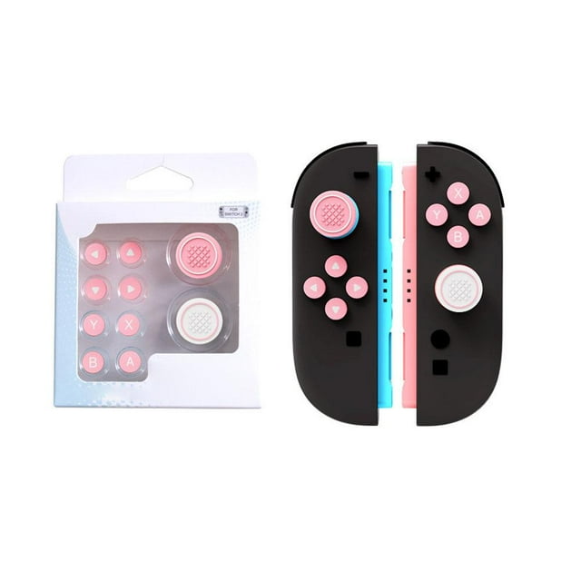 Silicone Joystick Caps for Switch 2 Joycon, Directional Colorful Button Covers Thin Design Button Stickers, Anti-Slip Keycaps and DIY Button Replacement Kit