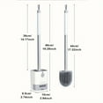 thumbnail image 3 of Toilet Bowl Brush And Holder Long Handle Toilet Brush For Bathroom With Freestanding Ventilated Holder Wall Mountable Flexible Toilet Brush Set For Cleaning The Toilet. (white), 3 of 6