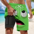 thumbnail image 2 of FUZHIQ Men's Swim Trunks 7 Inch Loose Fit Solid Color Quick-Dry 4th Of July Swim Trunks with Compression Liner Stretch Fabric Swimwear Bathing Suits,S, 2 of 5
