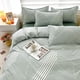 thumbnail image 1 of Juego de cama de cuatro piezas de algodón cepillado Aloe simple para hombre, juego de sábana y edredón de tres piezas a cuadros a rayas, 1 of 6