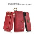 thumbnail image 3 of iPhone XS Wallet Detachable Case, iPhone X Case, Dteck [Weave Style] Zipper Purse Phone Case Multi-functional Folio Flip Leather Removable Magnetic Back Cover, Red, 3 of 10