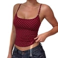 thumbnail image 2 of Womens Tank Tops Polka Dots Tank Top for Women Teens Girls Cute Summer Tops Neck Camisole Slim Fit Going Out Tops, 2 of 6