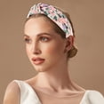 thumbnail image 2 of 1 Pc Diadema Anudada Impresa Elegante para Mujeres y Niñas 6.30"x4.92" Rosa, 2 of 3