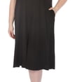 thumbnail image 5 of White Mark Women's Plus Size Crew Neck T-Shirt Dress, 5 of 6