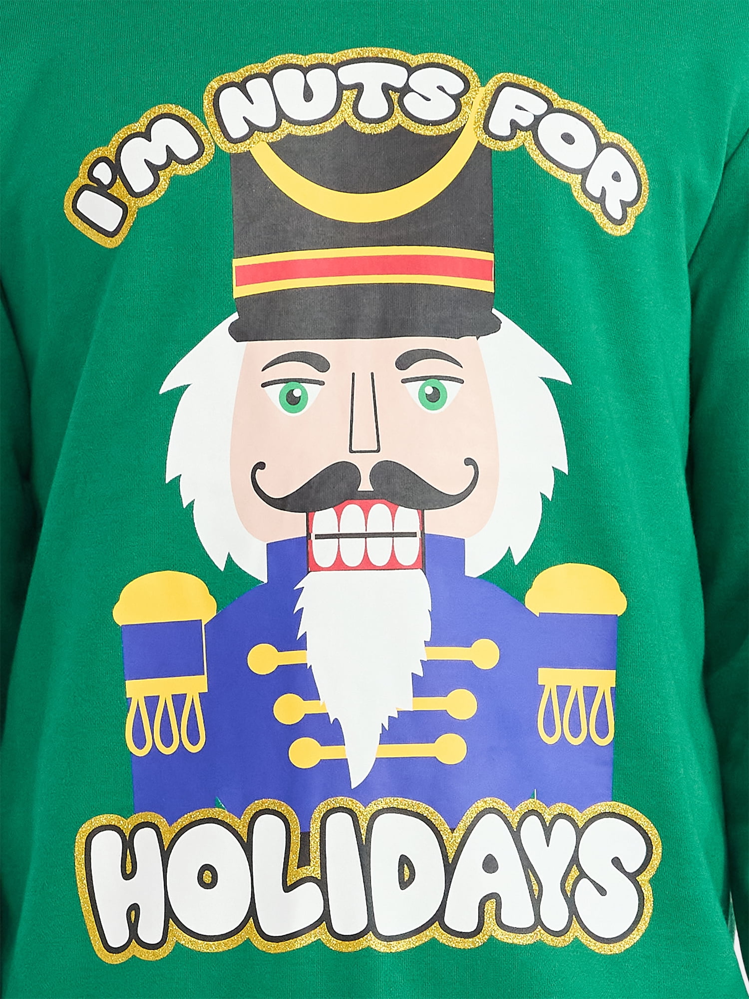 Mens & Big Men's Holiday Christmas Graphic Sweatshirt I'm Nuts For The Holidays, Sizes S-3XL by Jolly Knits
