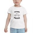 thumbnail image 2 of Future Police Funny Toddler T-Shirts for Boys Girls (White, Youth XL), 2 of 5