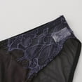 thumbnail image 4 of VONCOS Womens Underwear Bikini Panties with Lace Black Soft Stretchy Breathable Polyester Spandex for Everyday Comfort,Size L, 4 of 9