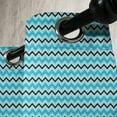 thumbnail image 3 of Ambesonne Seafoam Grommet Curtain, Retro Inspirations Chevron, 50" x 120", Seafoam Blue Black, 3 of 6