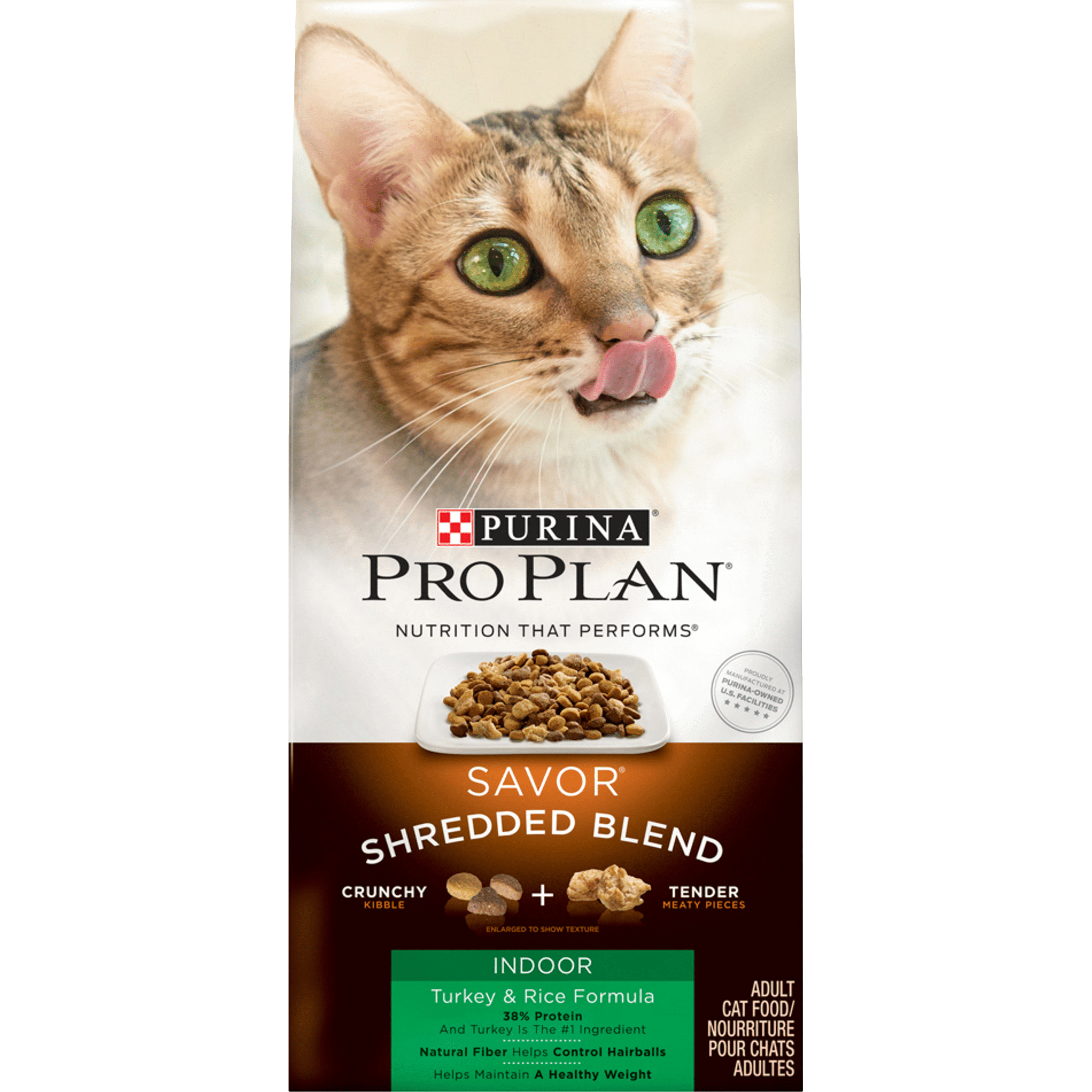 Purina Pro Plan Hairball, Indoor Dry Cat Food, SAVOR Shredded Blend