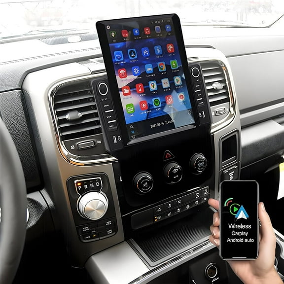 Gsuatey For 2013-2019 Ram Android 13 Carplay Car Stereo Radio GPS Android Auto with Backup Camera/SWC/FM Radio