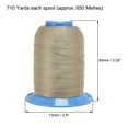 thumbnail image 4 of Uxcell 710 Yards 420D/0.45mm Extra Strong Bonded Polyester Threads (Khaki, 2 Pack), 4 of 6
