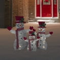 thumbnail image 2 of Northlight Set of 3 LED Lighted Family of Snowmen Outdoor Christmas Decoration, 2 of 6