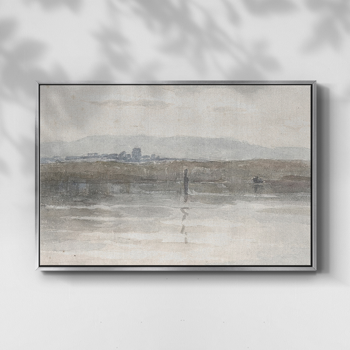 Vintage Landscape-CCCXL By Wexford Home Framed in Silver Wood Gallery Wrapped Canvas 17 in. x 25 in.