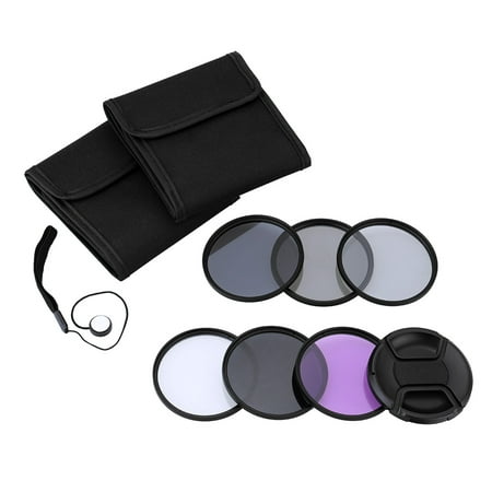Andoer 55mm UV+CPL+FLD+ND(ND2 ND4 ND8) Photography Filter Kit Set Ultraviolet Circular-Polarizing Fluorescent Neutral Density Filter for Nikon Canon Sony Pentax