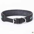 thumbnail image 2 of Hilason Western Style Heavy Duty Beaded American Leather Pet Dog Collar, 2 of 3