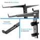 thumbnail image 4 of Soporte Portátil Doble para Laptop Pyle, Mesa Elevada con Altura Ajustable, Diseño Ergonómico y Puntas Antideslizantes para Mezclador DJ, Equipos de Sonido, Estación de Trabajo, Juegos y Uso en Casa, 4 of 7