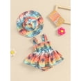thumbnail image 4 of Jxzom Newborn Baby Girl Summer Clothes Set 0 3 6 12 18 Months Watermelon Print Sleeveless Romper Dress with Sun Hat, 4 of 7
