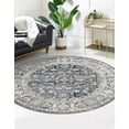 thumbnail image 6 of Jill Zarin Uptown Collection Area Rug - Central Park (7' 10" Round Navy Blue/Ivory), 6 of 6