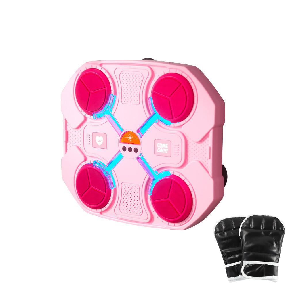 Machine De Boxe Musicale Bluetooth Avec Gants - Entraînement Boxe à La Maison (rose)