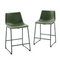 thumbnail image 4 of River Street Designs Faux Leather Bar Stool, Green, Set of 2, 4 of 10