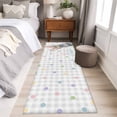 thumbnail image 4 of Happy Easter 2'x6' Runner Rugs for Hallway Kitchen Bedside Non Slip Washable, Spring Rabbits Polka Dots Gray Plaid Entryway Rug Runners with Rubber Backing, Long Carpet Runner for Laundry Room, 4 of 8