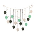 thumbnail image 4 of Tapiz de macramé tejido para colgar en la pared, estilo bohemio, con borlas de hojas, para sala de estar. Verde, 4 of 9