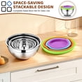 thumbnail image 4 of Walchoice Mixing Bowls with Lid Set of 4, Stainless Steel Nesting Metal Bowls for Kitchen Storage, Ideal for Preparing Cooking Serving Freezing, Size 0.7 & 1.2 & 2 & 2.5 QT - Multicolor, 4 of 7