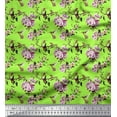 thumbnail image 1 of Soimoi Rayon Fabric Hummingbird,Leaves & Rose Floral Print Fabric by Yard 42 Inch Wide, 1 of 3